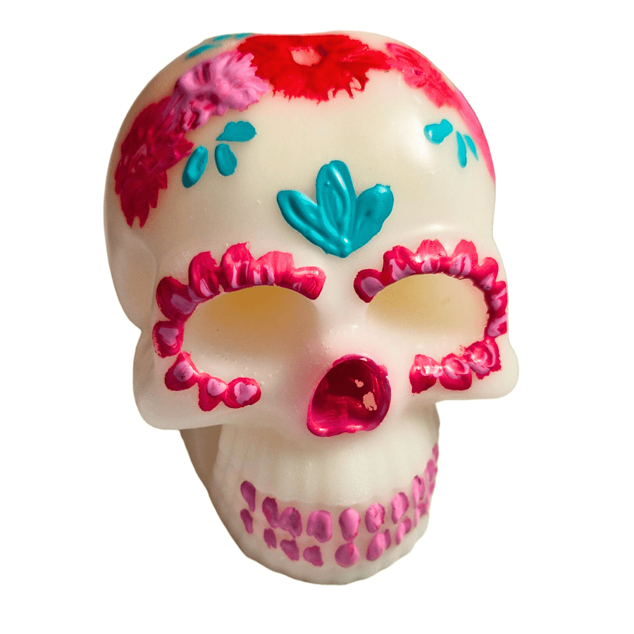 Vela con forma y aroma a Calaverita de azúcar GDE - STATUS VERDE